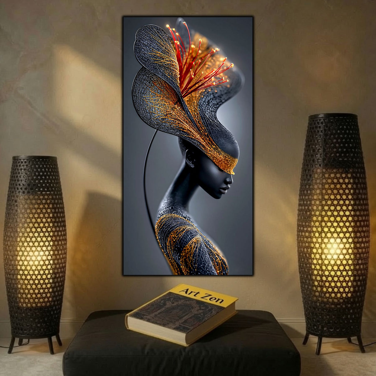 Tablou Abstract Living – Golden Current