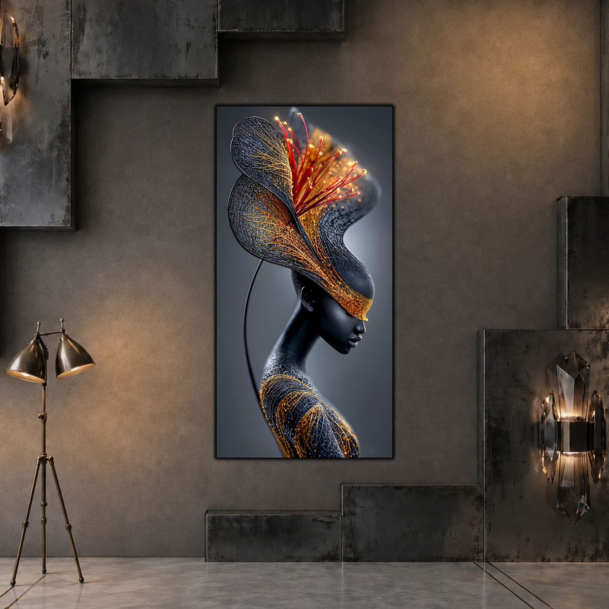 Tablou Abstract Living – Golden Current
