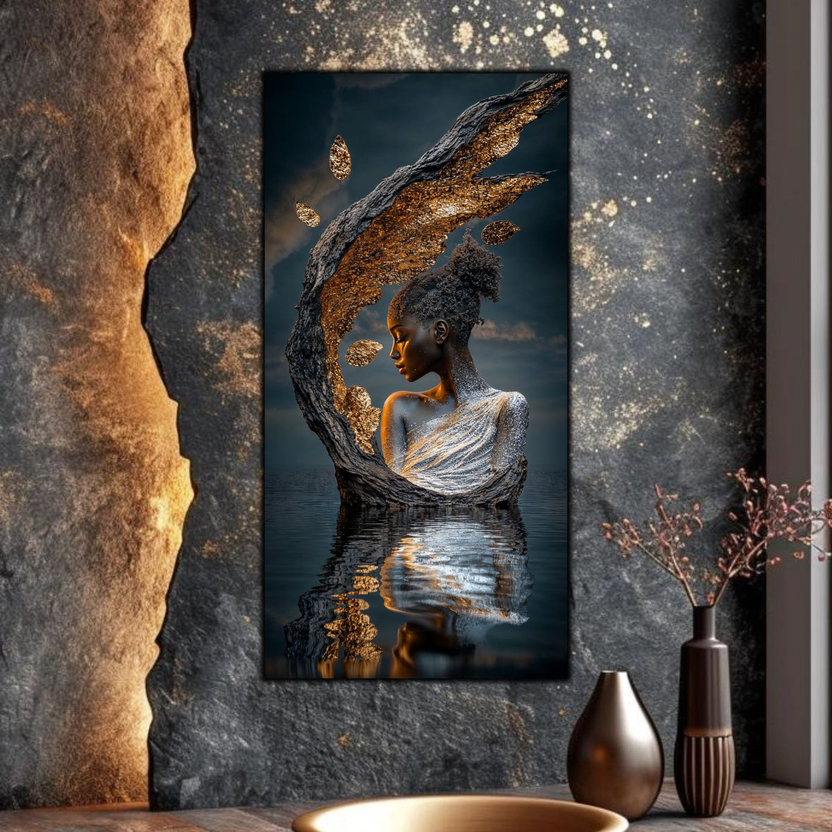 Tablou living modern Adăpostul Aripii de Aur