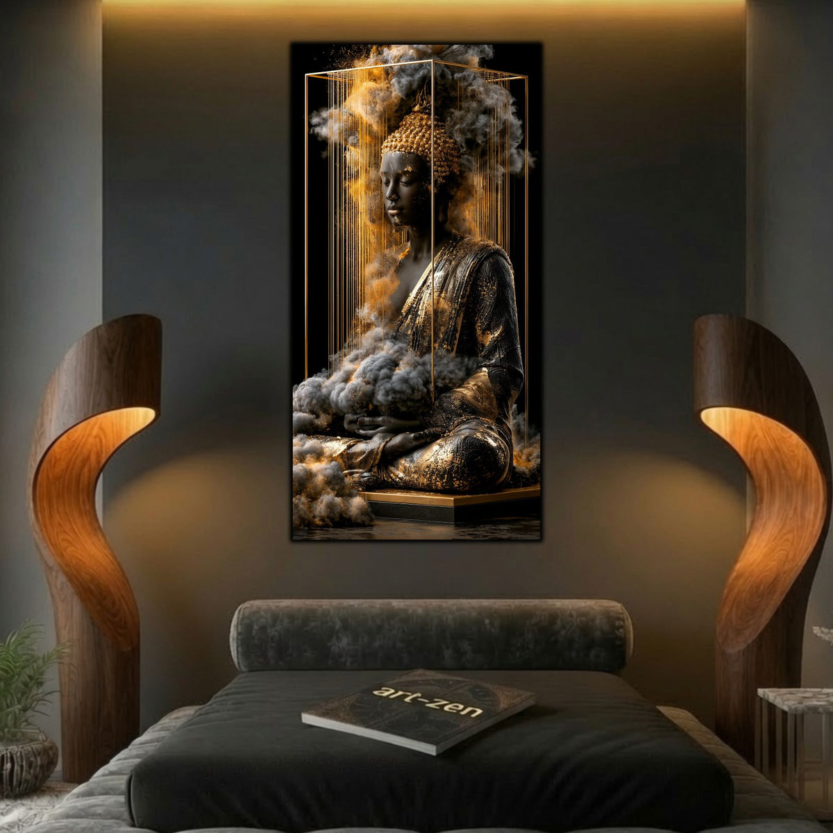 Tablou Abstract Modern – Paza ploii de aur