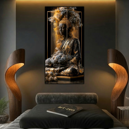 Tablou Abstract Modern – Paza ploii de aur