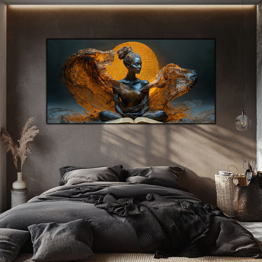 Tablou pentru living – Written in Gold | Sacred Stillness