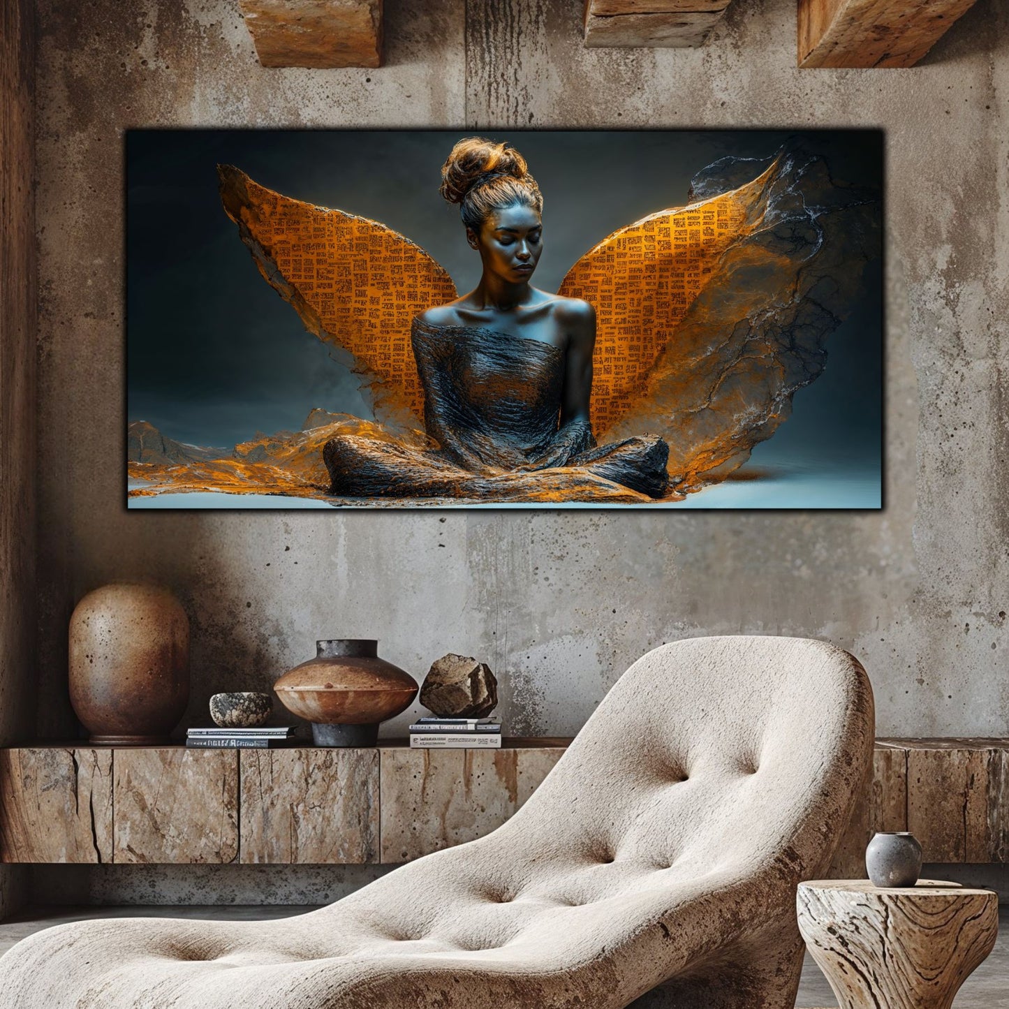 Tablou unicat din sticlă securizată Beyond Breath - No22