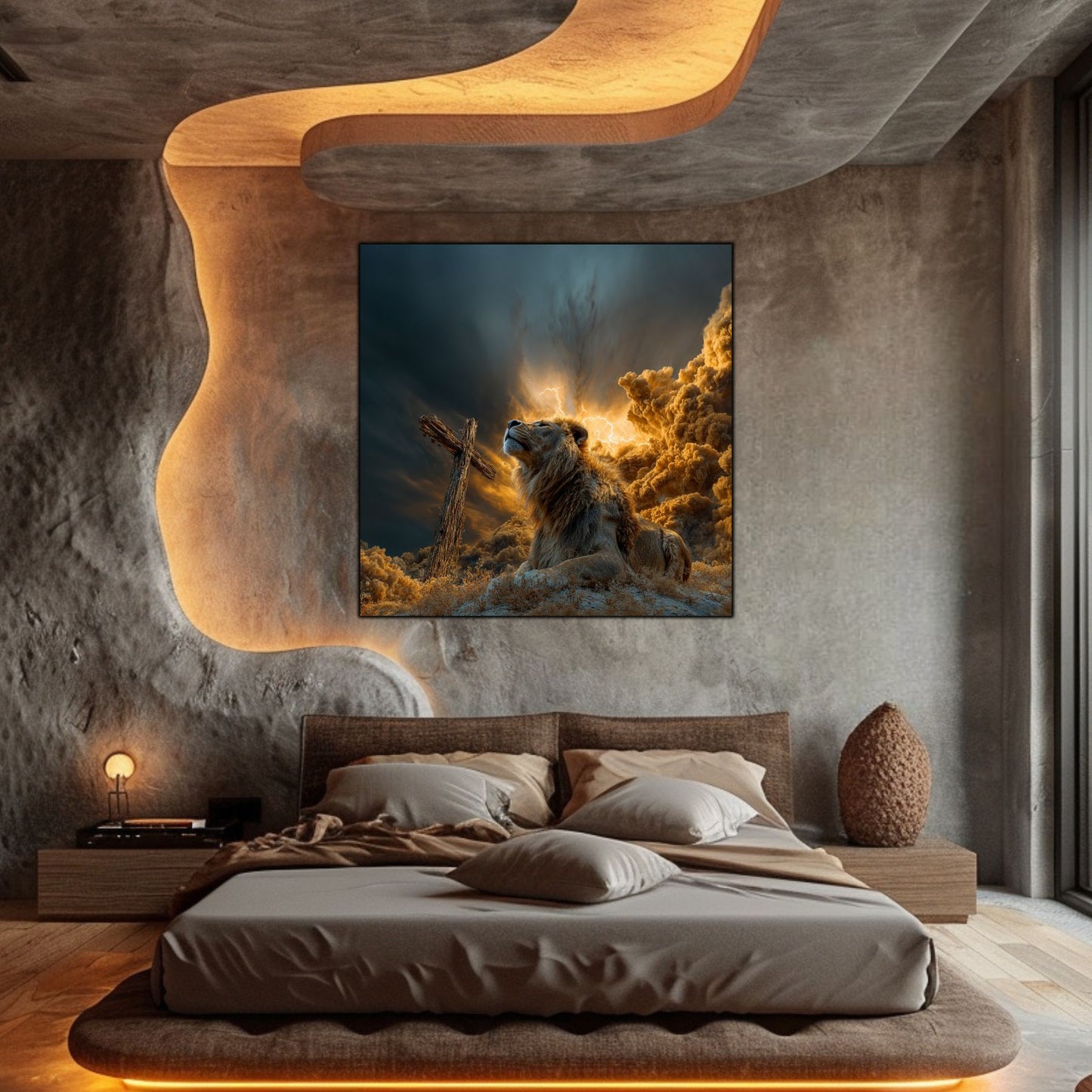 Tablou Decorativ Modern - Print UV pe Sticla - „Sacred Modernities” - No08