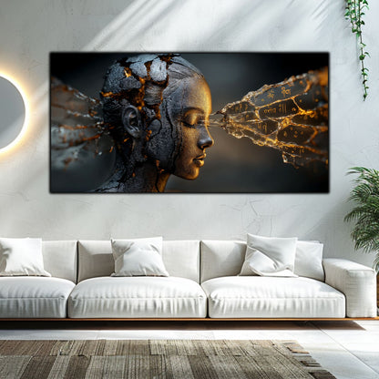 Tablou Sticla Securizata - Broken Mind 22