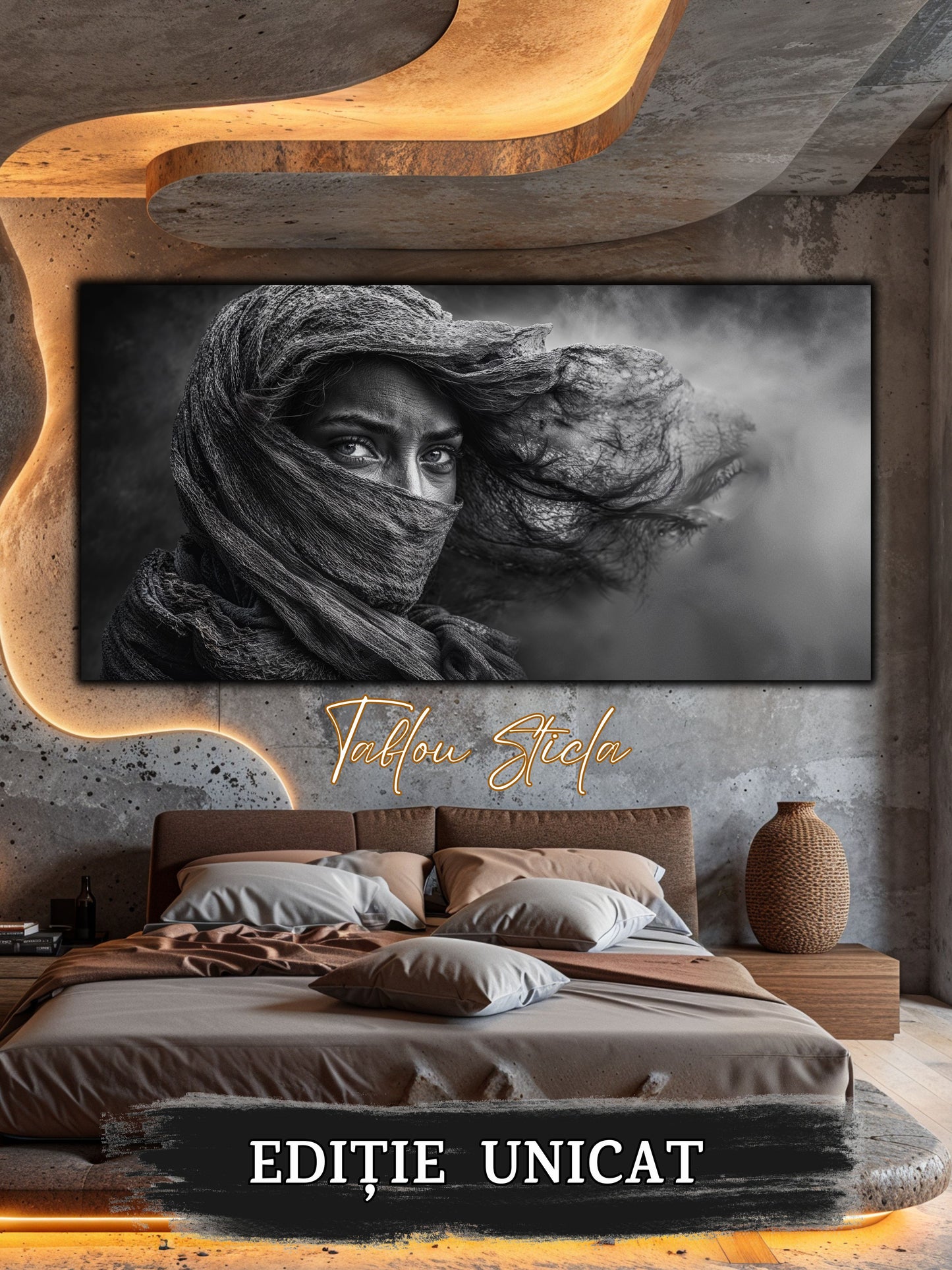 Tablou Sticla Securizata - Dark Shadows - 01