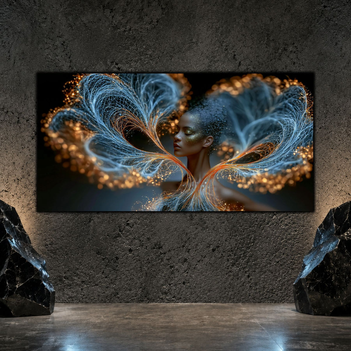 Tablou Abstract Living – Blooming Against Dark