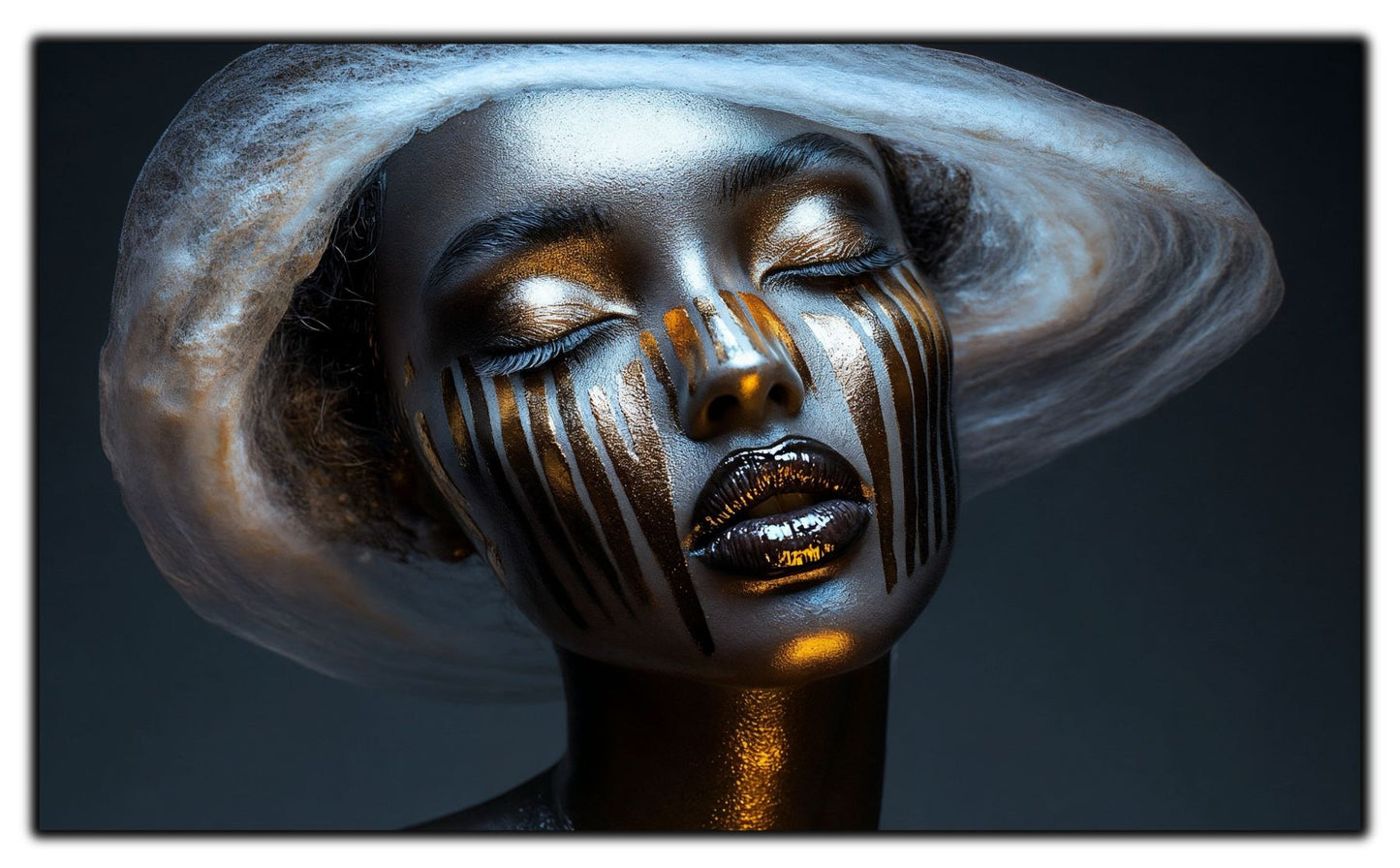 Dark White - Tablou Sticla Securizata - NO26