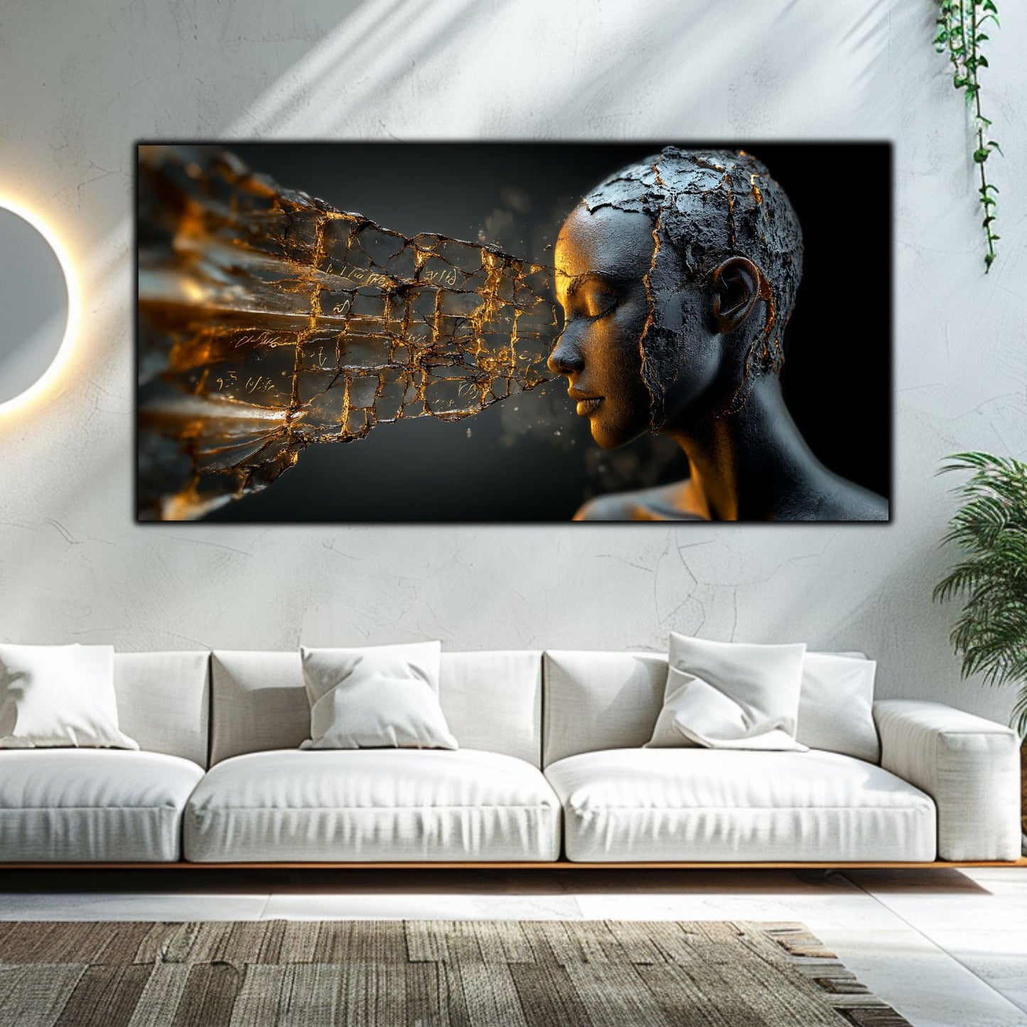 Tablou Sticla Securizata - Broken Mind 24