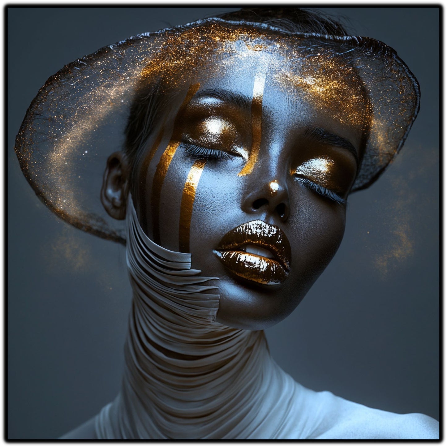 Dark White - Tablou Sticla Securizata - NO17