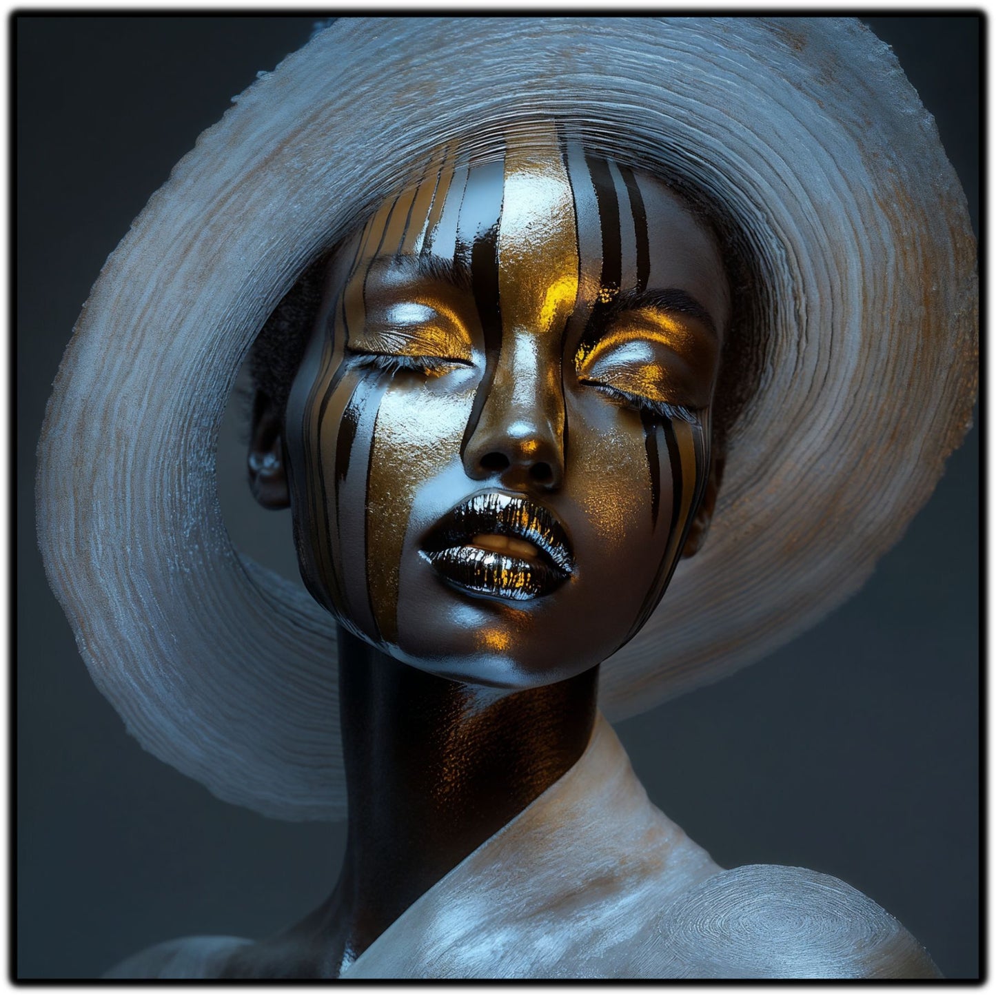 Dark White - Tablou Sticla Securizata - NO19