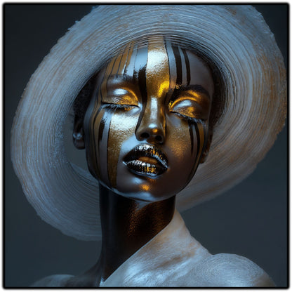 Dark White - Tablou Sticla Securizata - NO19