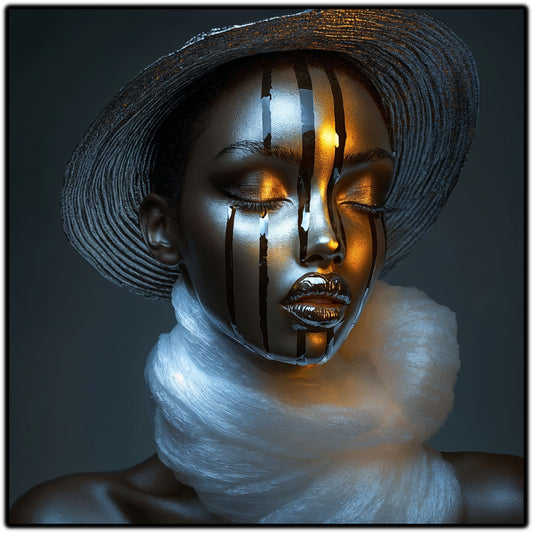 Dark White - Tablou Sticla Securizata - NO15