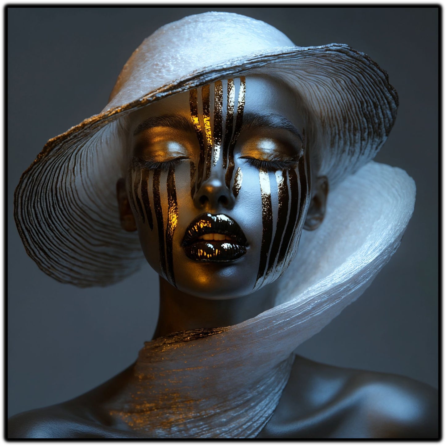 Dark White - Tablou Sticla Securizata - NO05