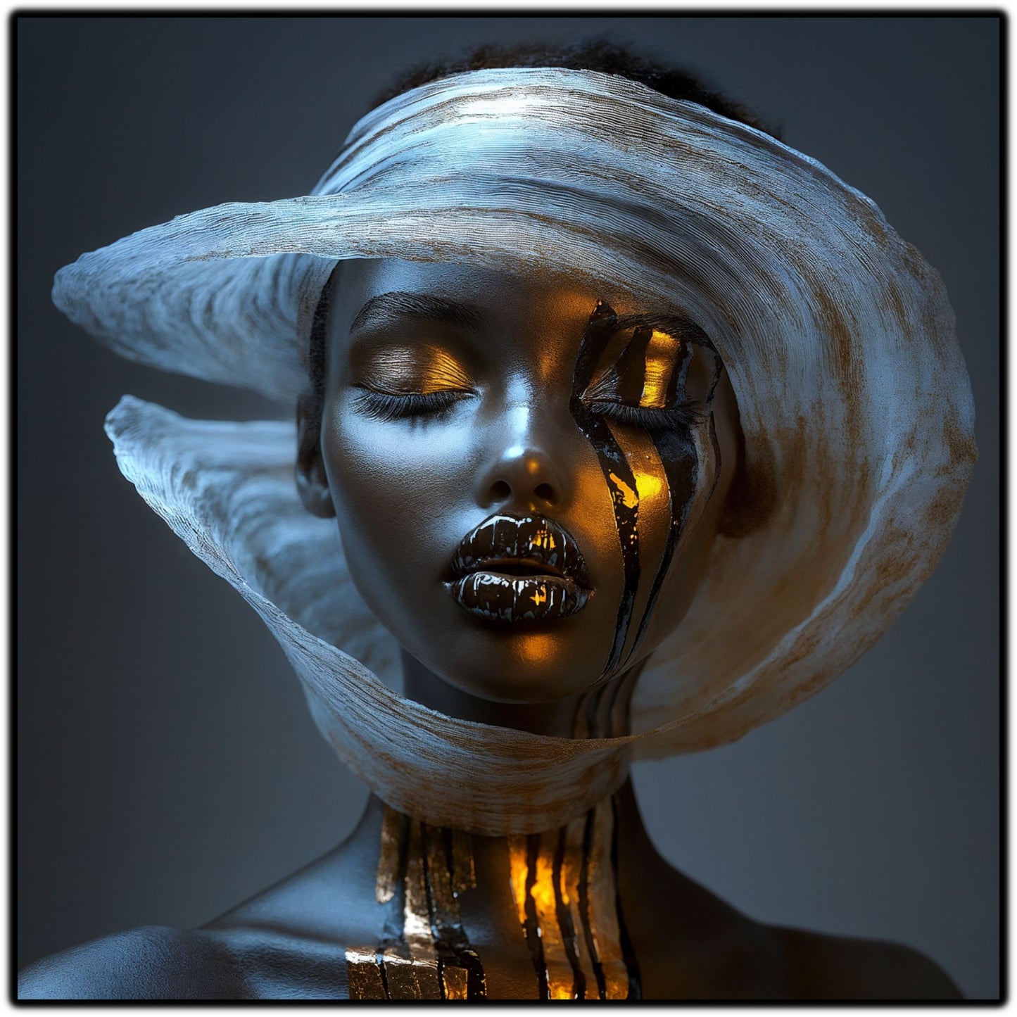 Dark White - Tablou Sticla Securizata - NO16