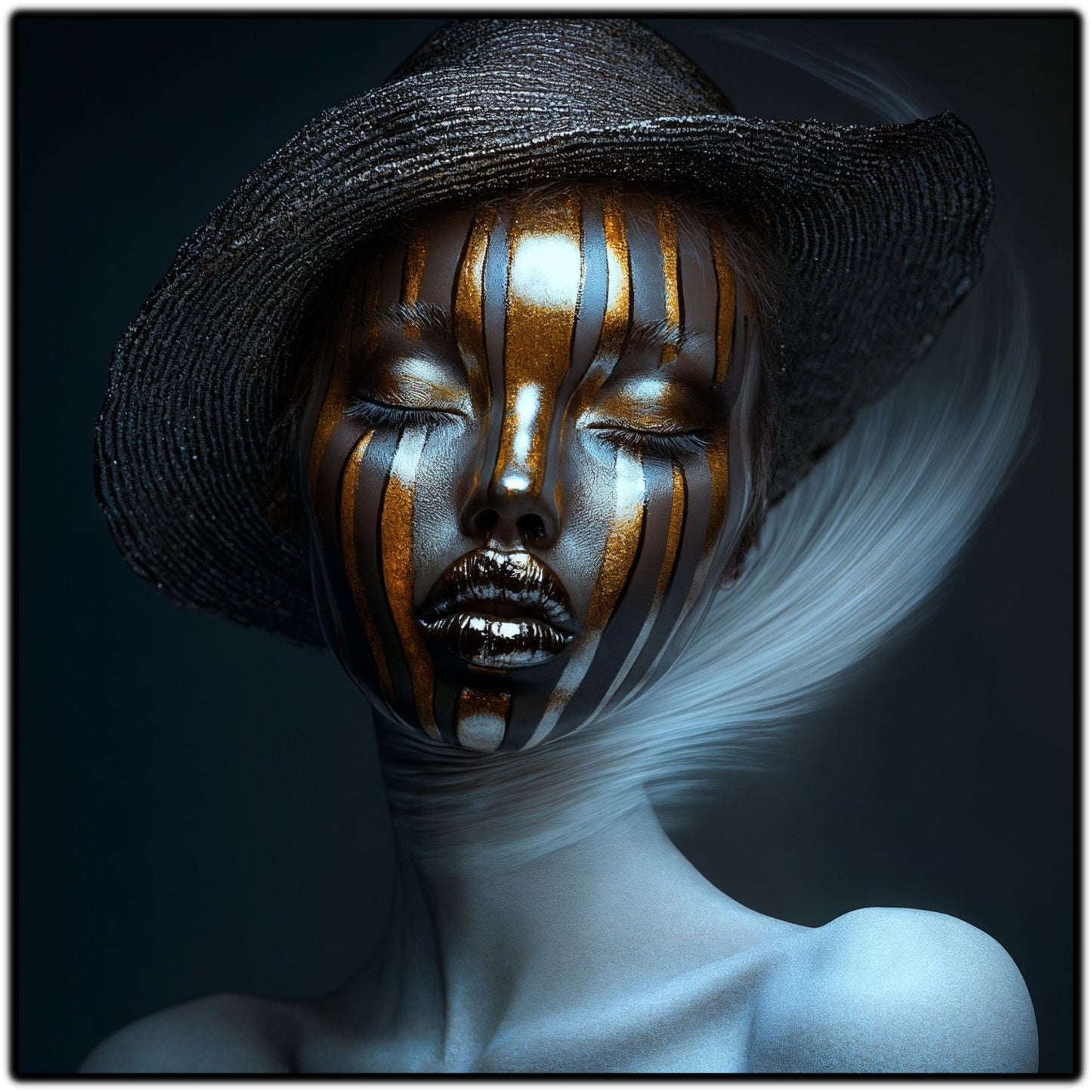 Dark White - Tablou Sticla Securizata - NO13