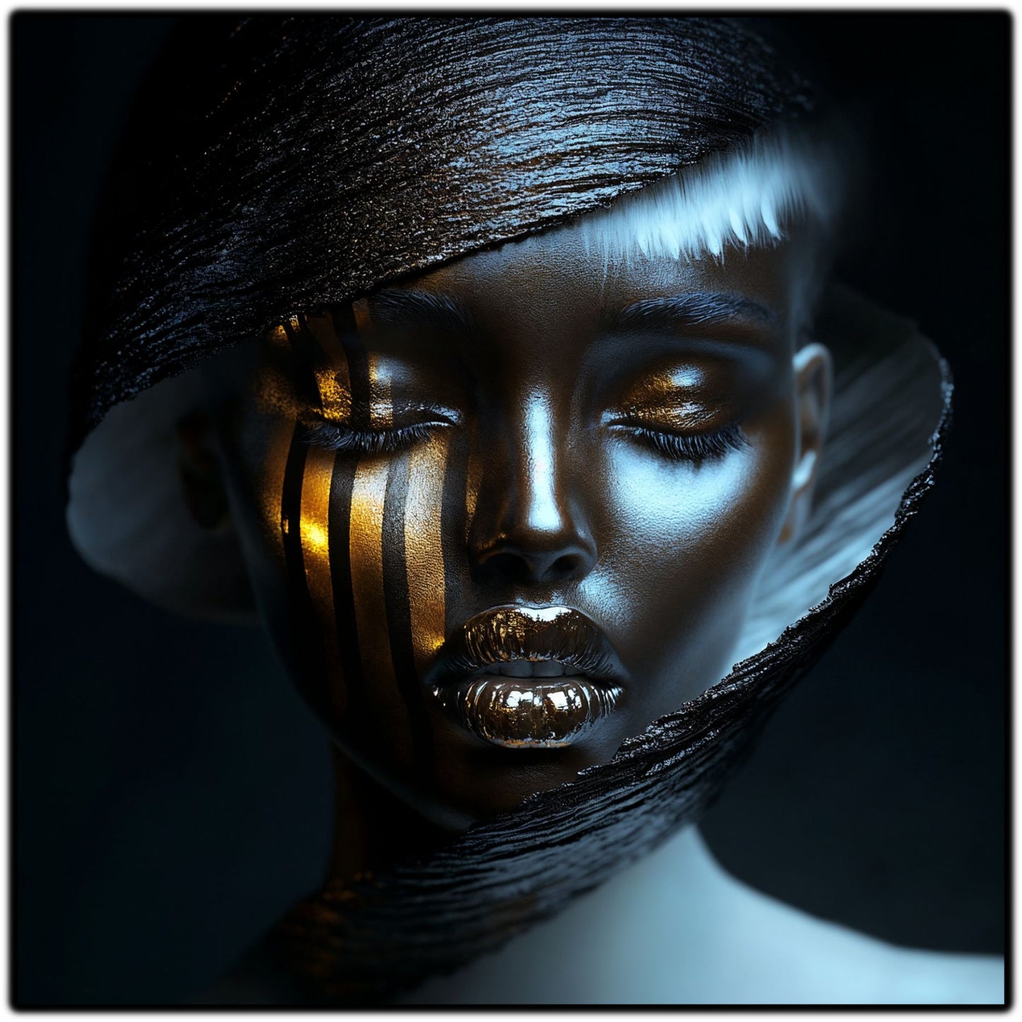 Dark White - Tablou Sticla Securizata - NO07