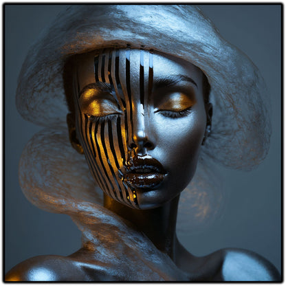 Dark White - Tablou Sticla Securizata - NO06