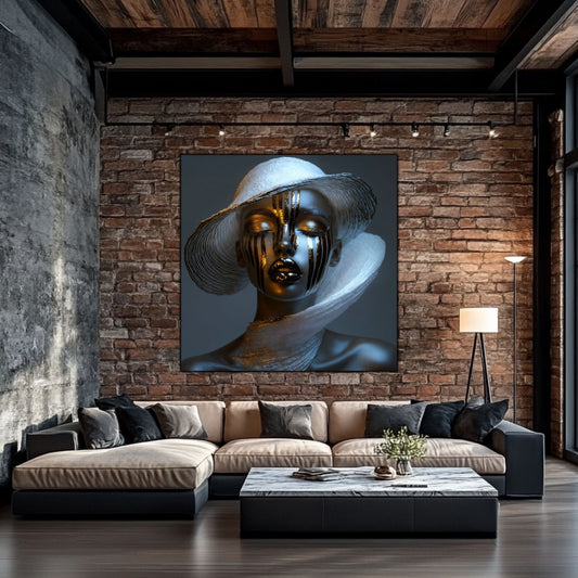 Dark White - Tablou Sticla Securizata - NO05