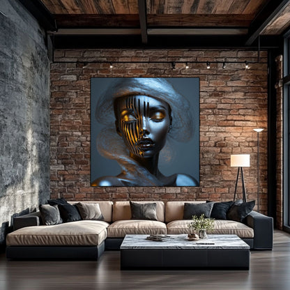 Dark White - Tablou Sticla Securizata - NO06