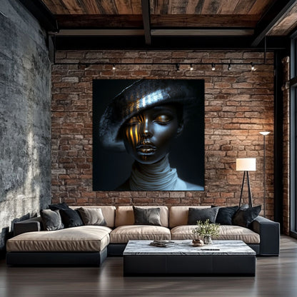 Dark White - Tablou Sticla Securizata - NO08