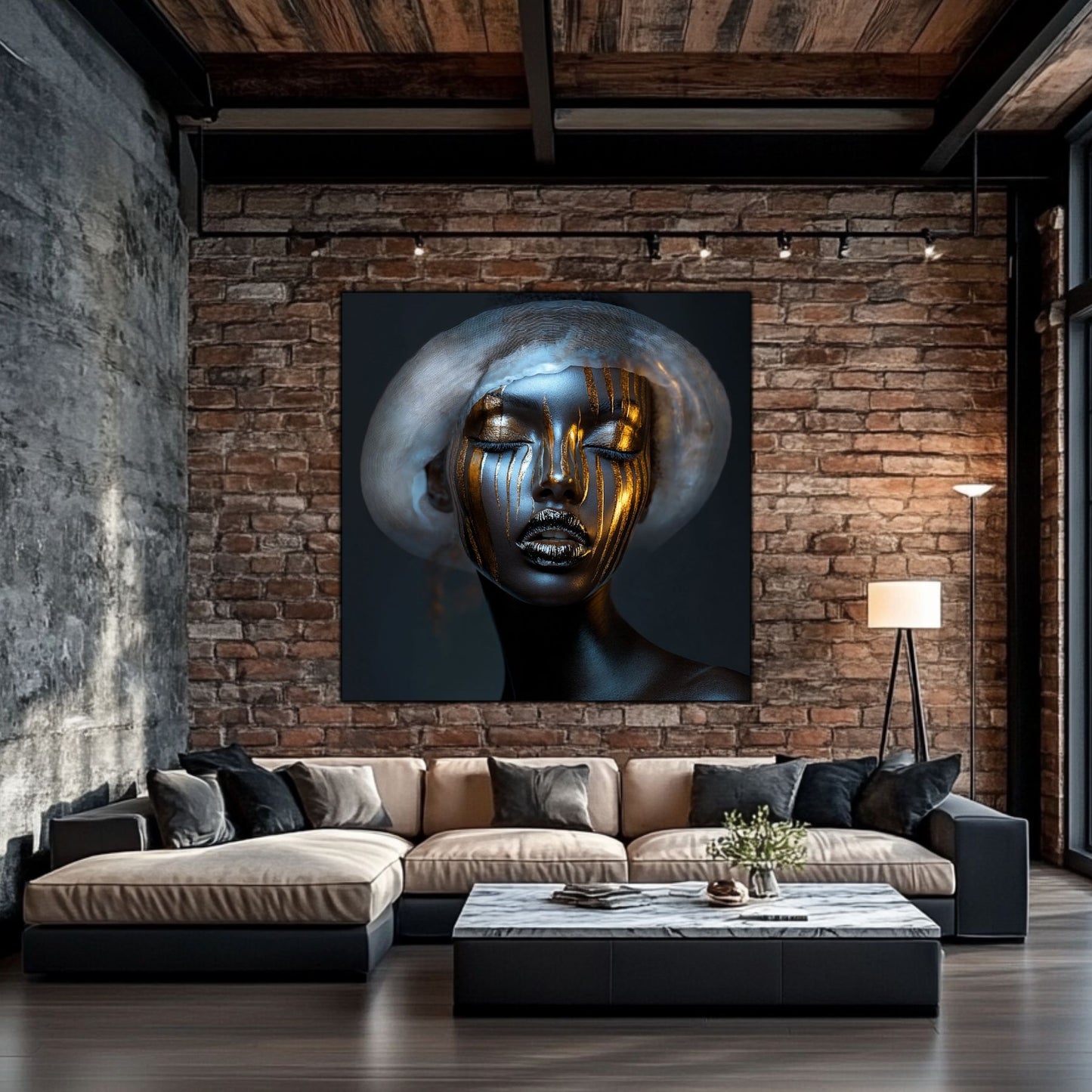 Dark White - Tablou Sticla Securizata - NO12