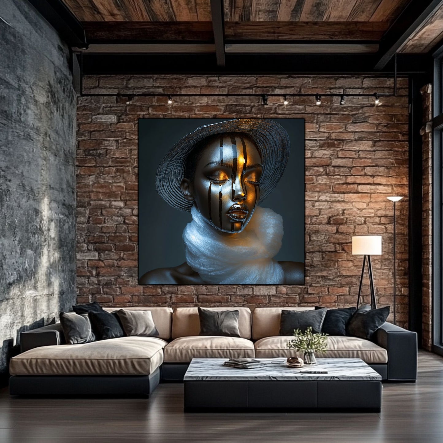 Dark White - Tablou Sticla Securizata - NO15