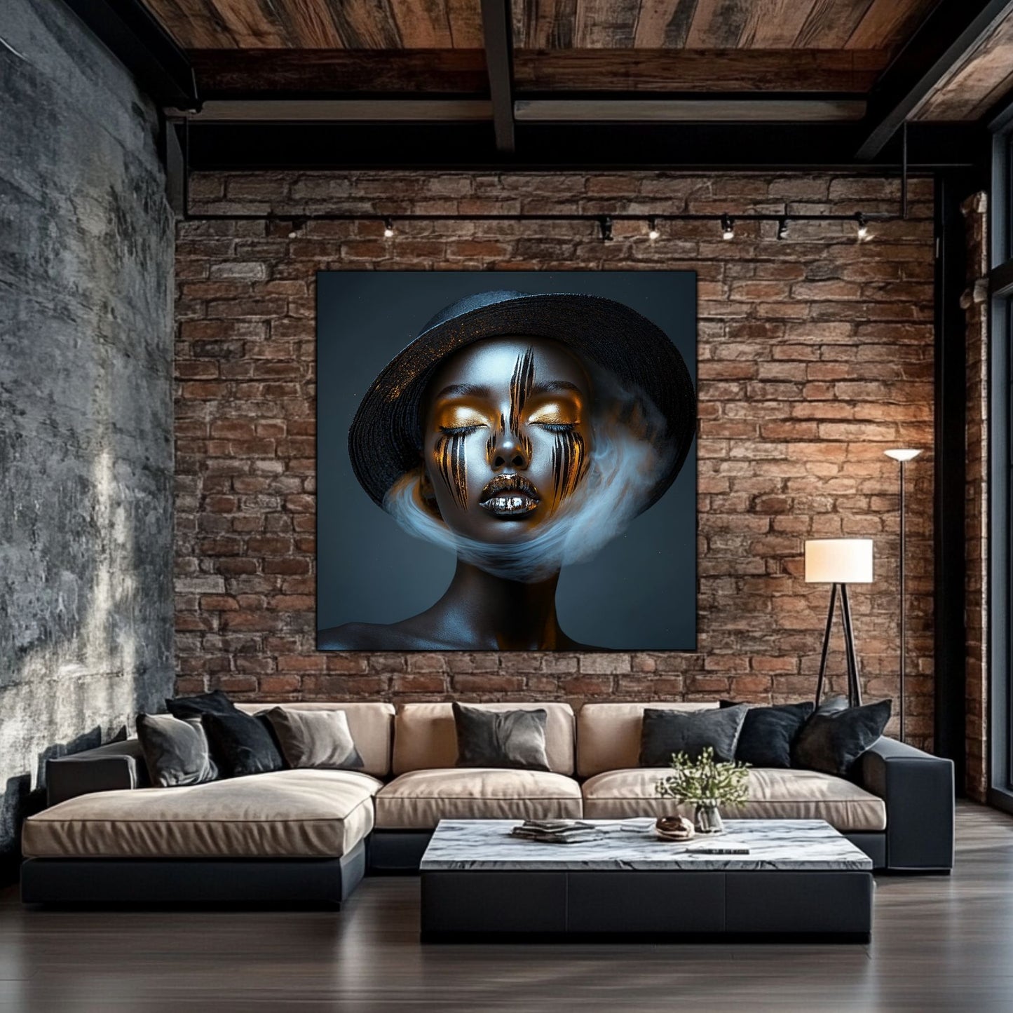 Dark White - Tablou Sticla Securizata - NO10