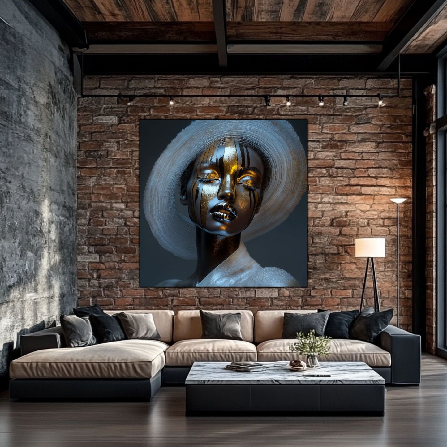 Dark White - Tablou Sticla Securizata - NO19