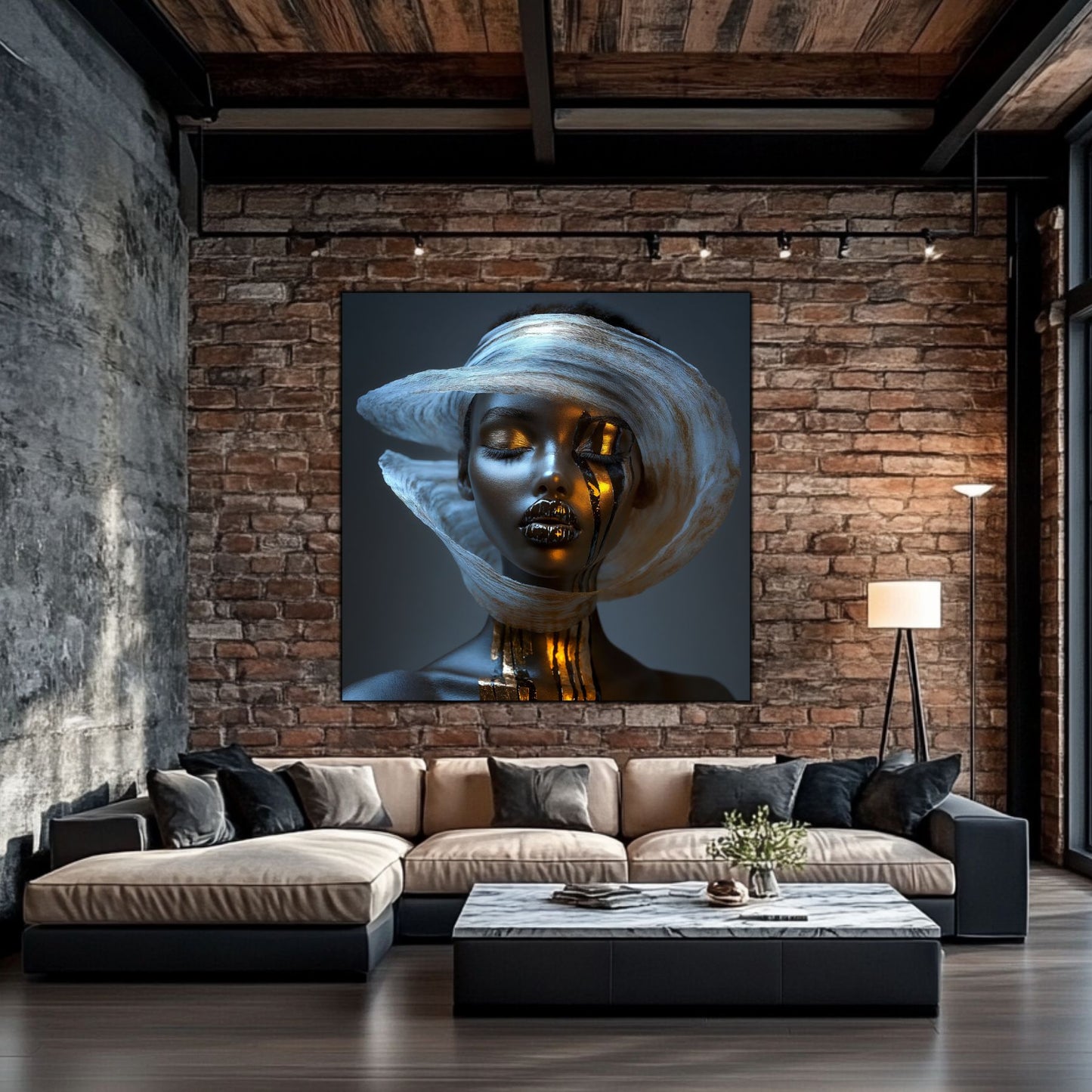 Dark White - Tablou Sticla Securizata - NO16