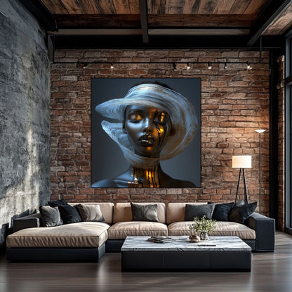 Dark White - Tablou Sticla Securizata - NO16