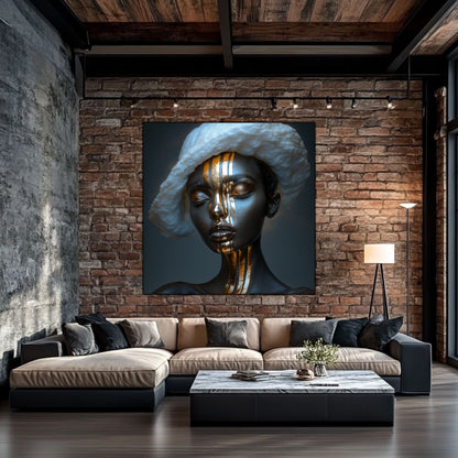 Dark White - Tablou Sticla Securizata - NO14