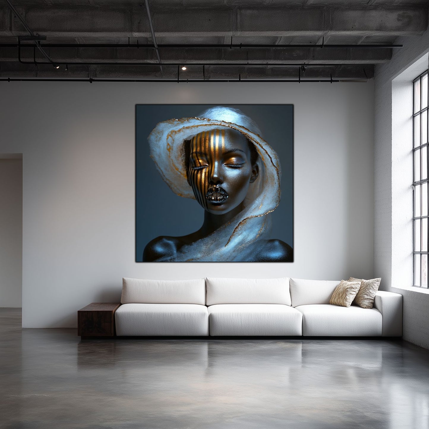 Dark White - Tablou Sticla Securizata - NO18