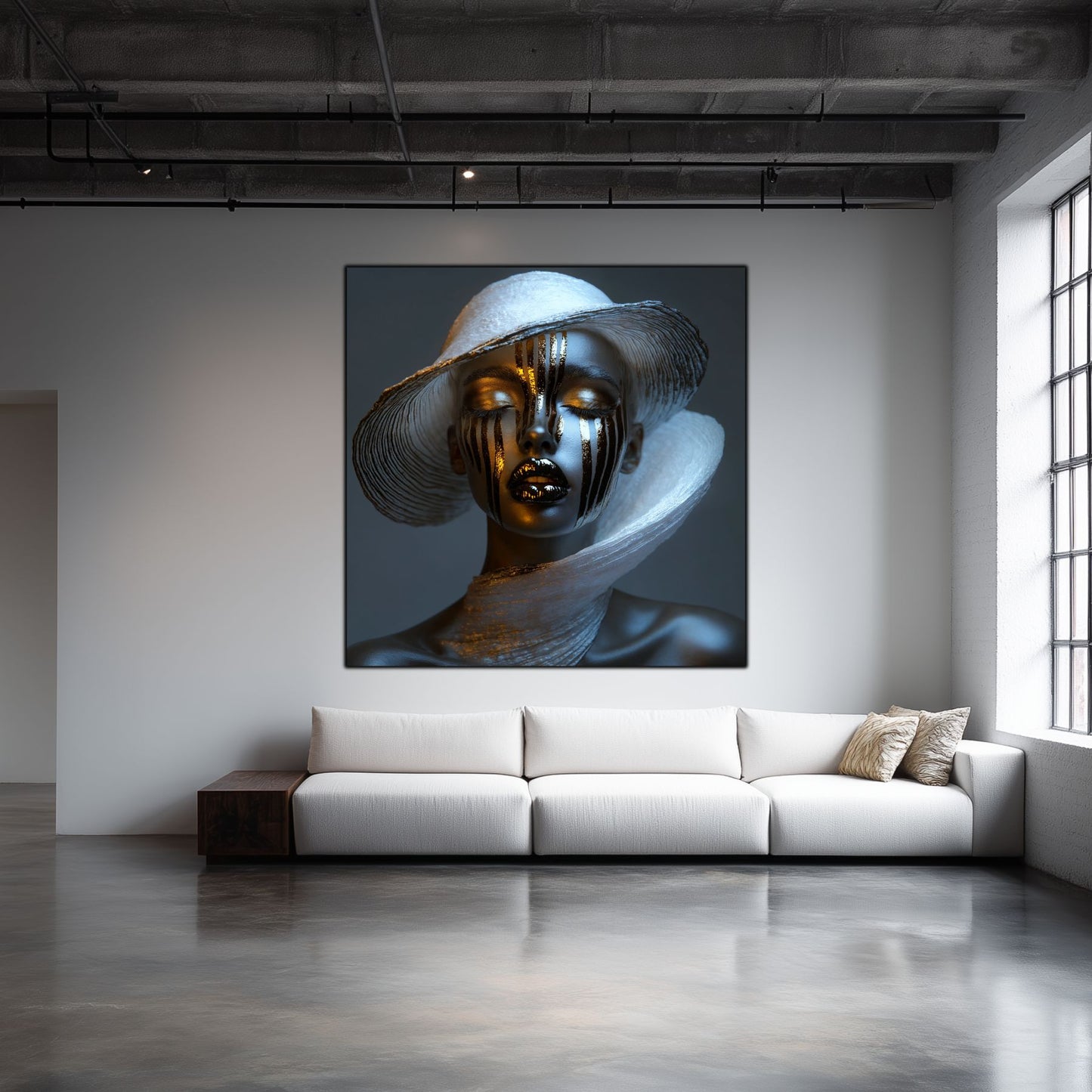 Dark White - Tablou Sticla Securizata - NO05