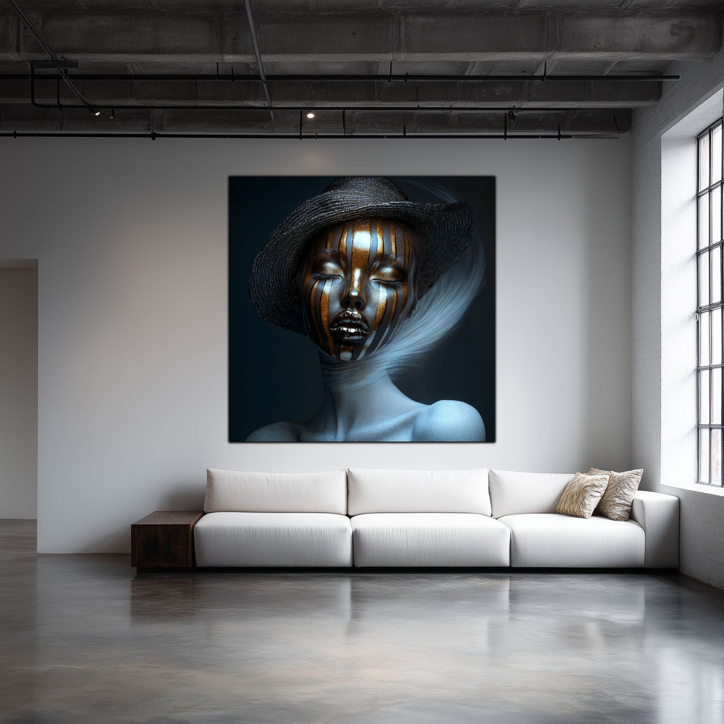 Dark White - Tablou Sticla Securizata - NO13