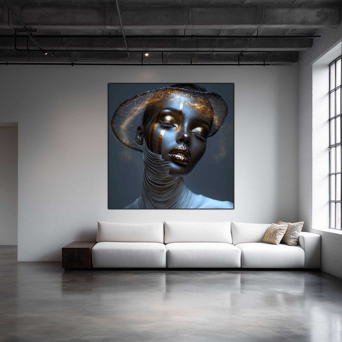 Dark White - Tablou Sticla Securizata - NO17