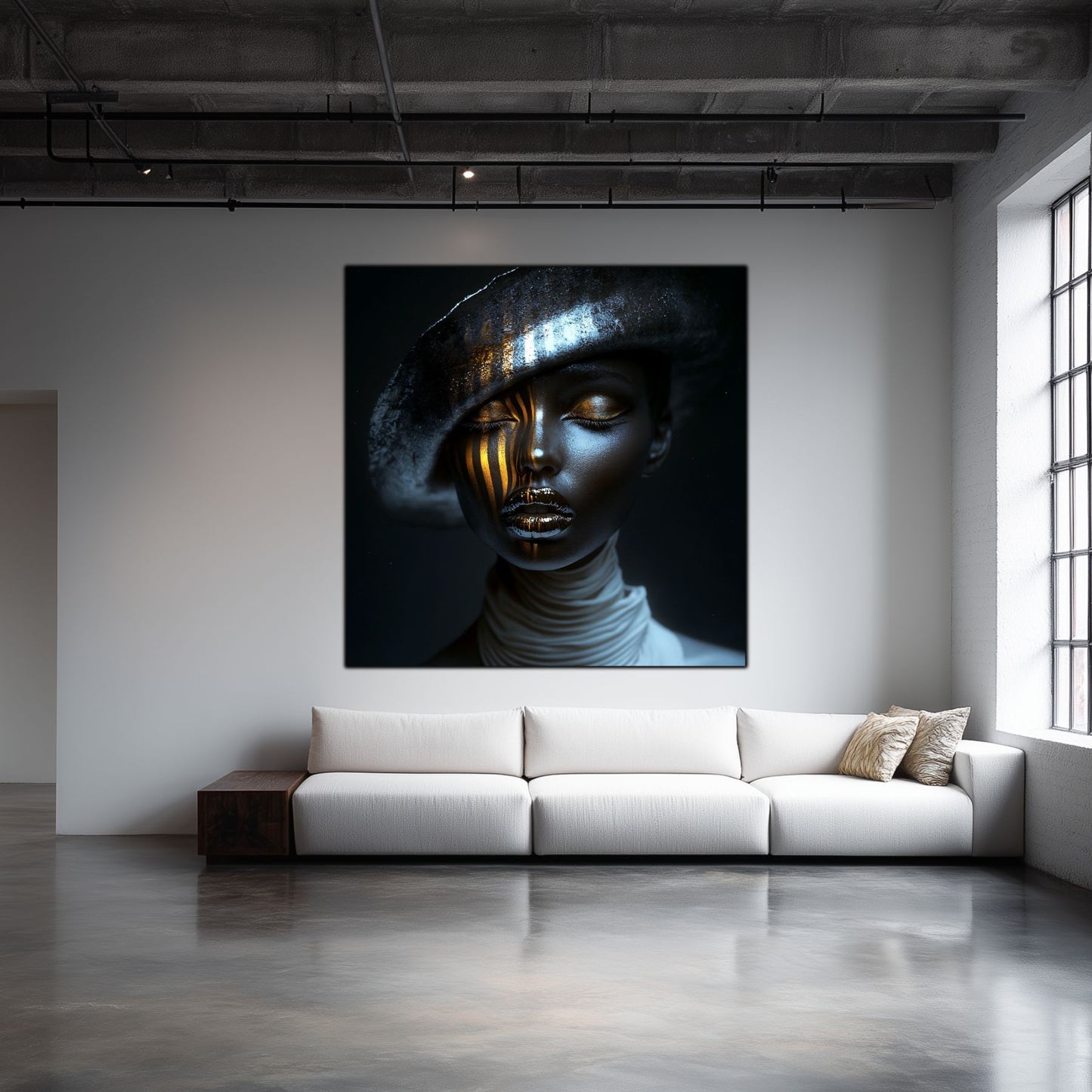 Dark White - Tablou Sticla Securizata - NO08