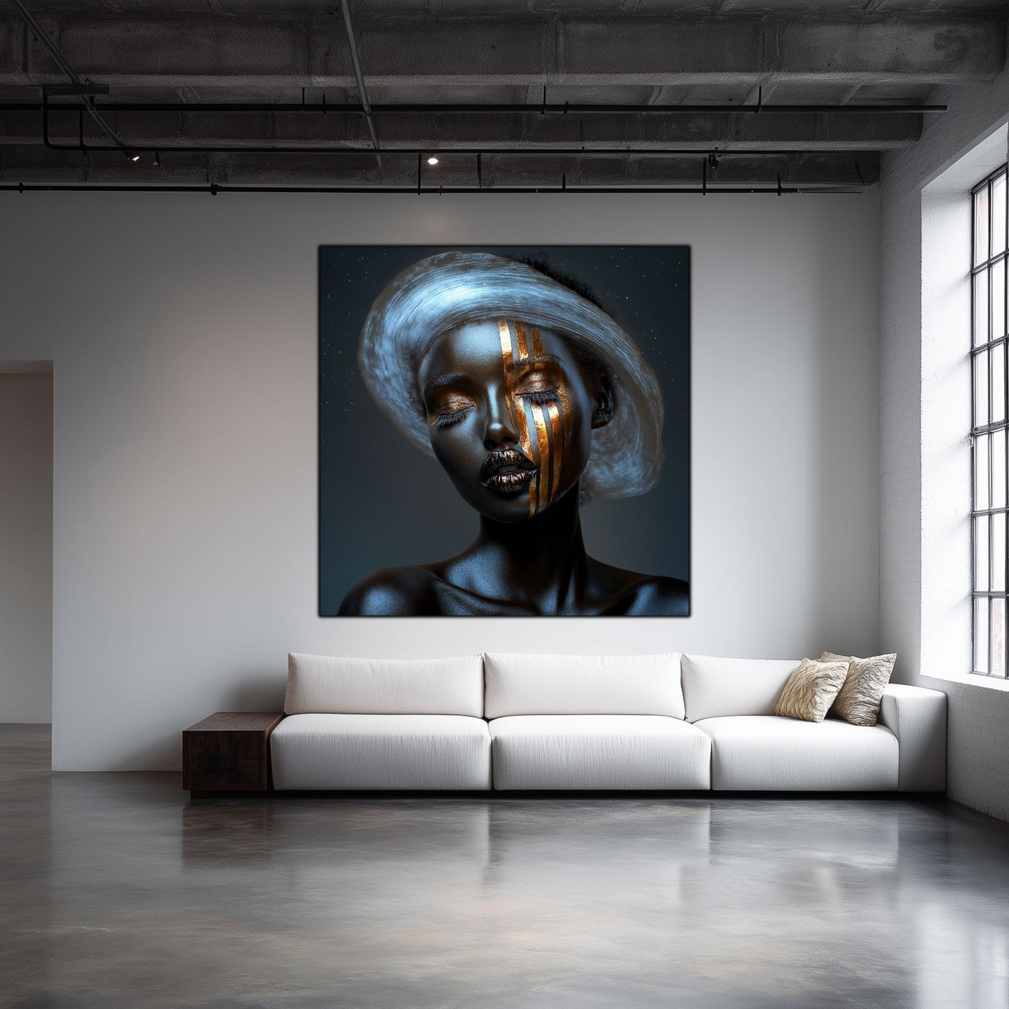 Dark White - Tablou Sticla Securizata - NO11