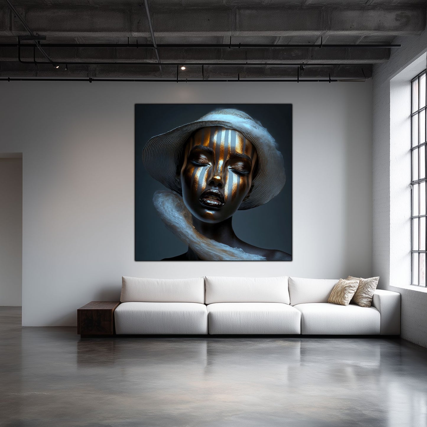 Dark White - Tablou Sticla Securizata - NO09