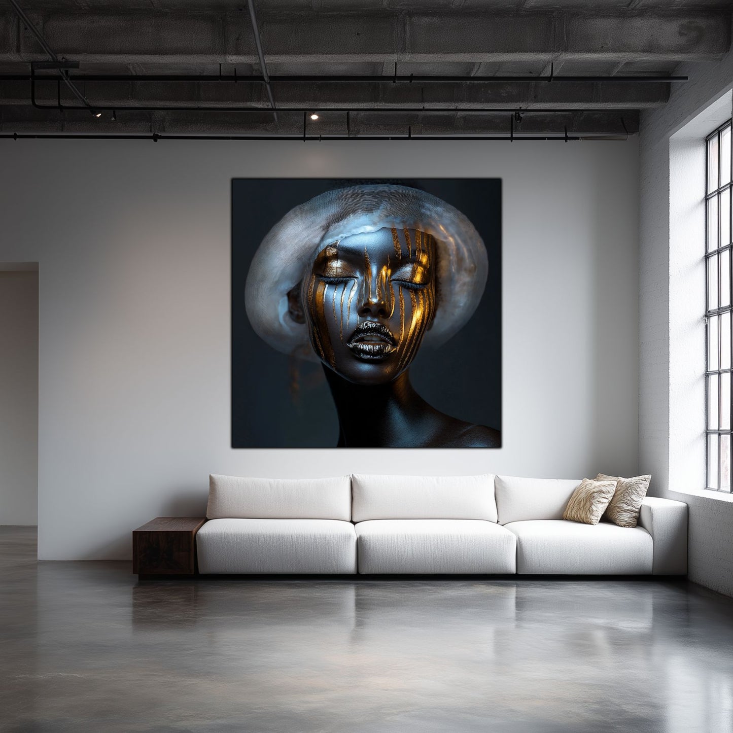 Dark White - Tablou Sticla Securizata - NO12