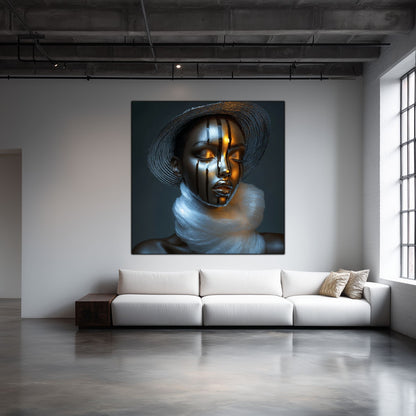 Dark White - Tablou Sticla Securizata - NO15