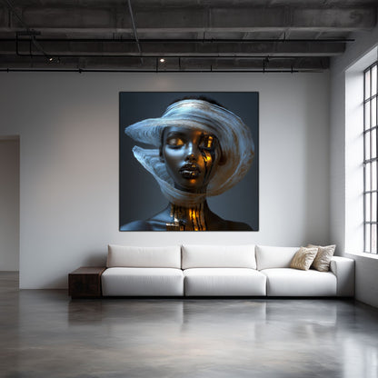 Dark White - Tablou Sticla Securizata - NO16