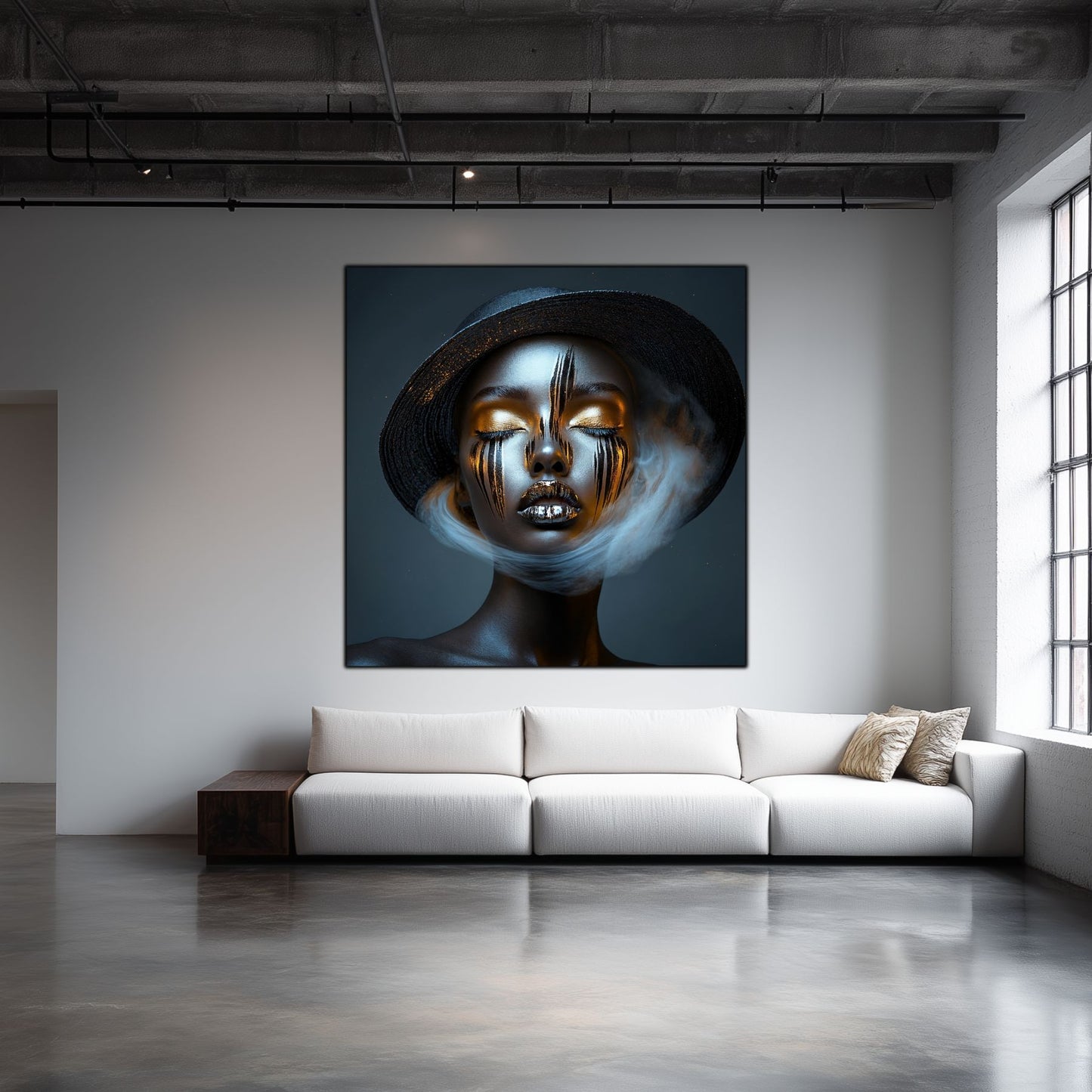 Dark White - Tablou Sticla Securizata - NO10