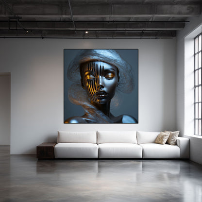 Dark White - Tablou Sticla Securizata - NO06