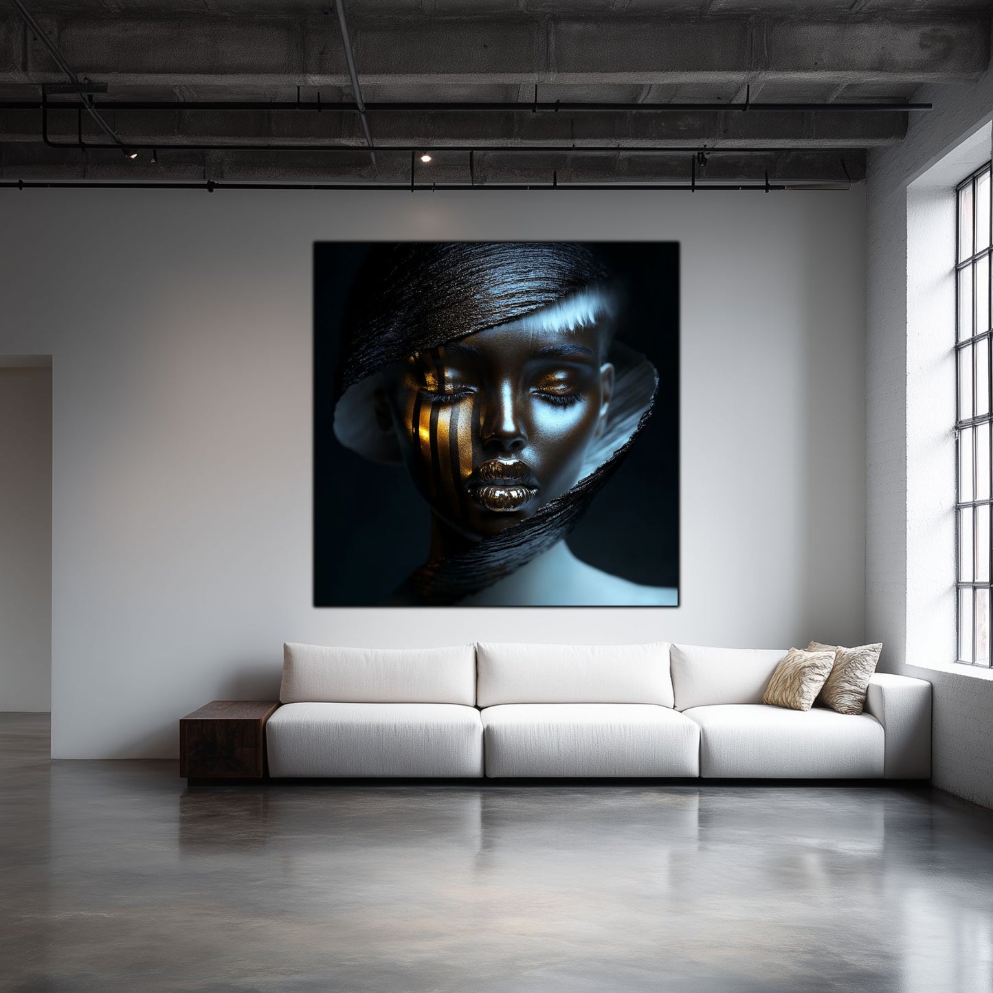 Dark White - Tablou Sticla Securizata - NO07