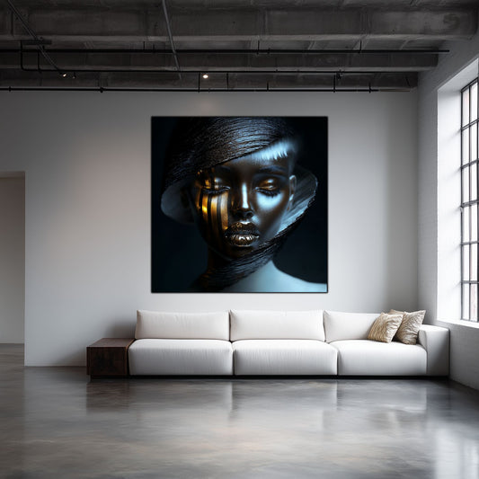 Dark White - Tablou Sticla Securizata - NO07