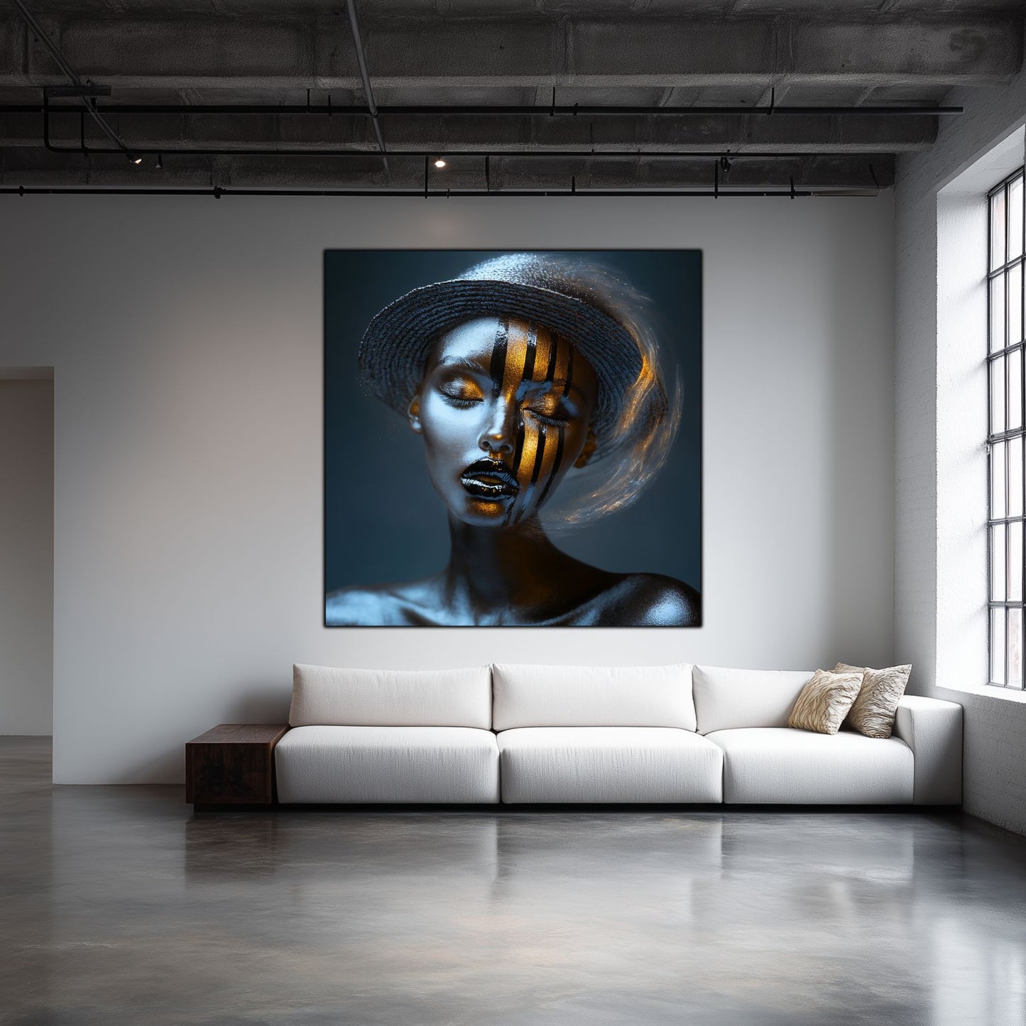 Dark White - Tablou Sticla Securizata - NO20