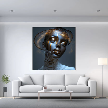 Dark White - Tablou Sticla Securizata - NO17