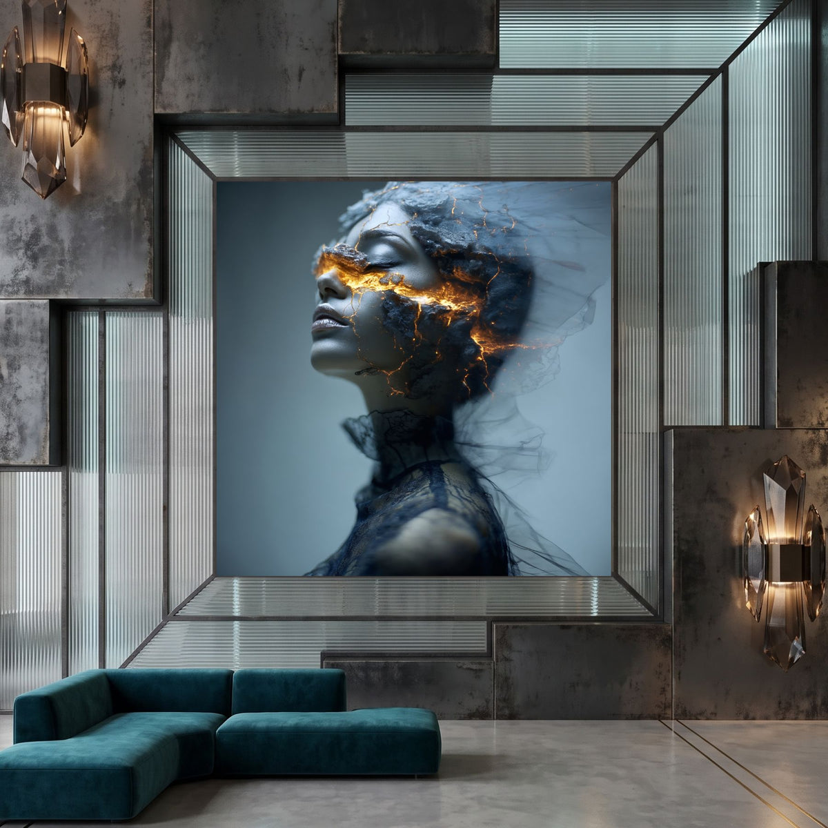 Tablou Living Modern – Respirația jarului