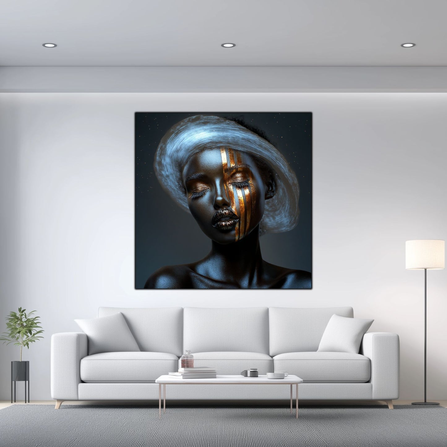 Dark White - Tablou Sticla Securizata - NO11